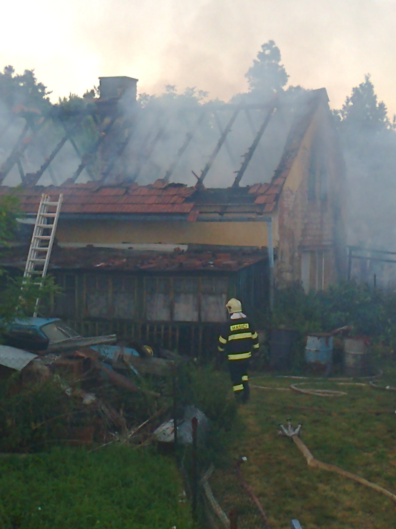 požár RD Obory.