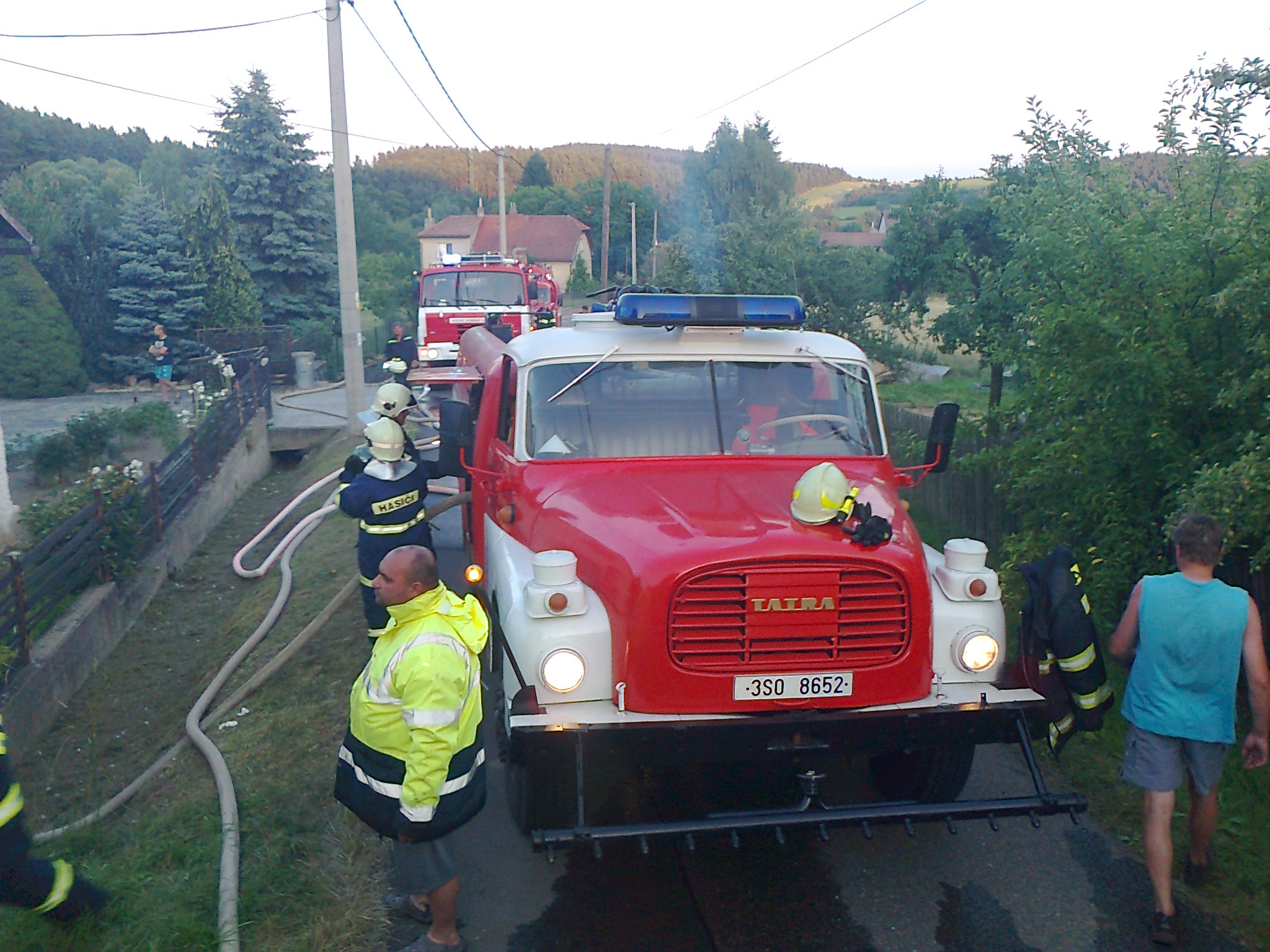 požár RD Obory...