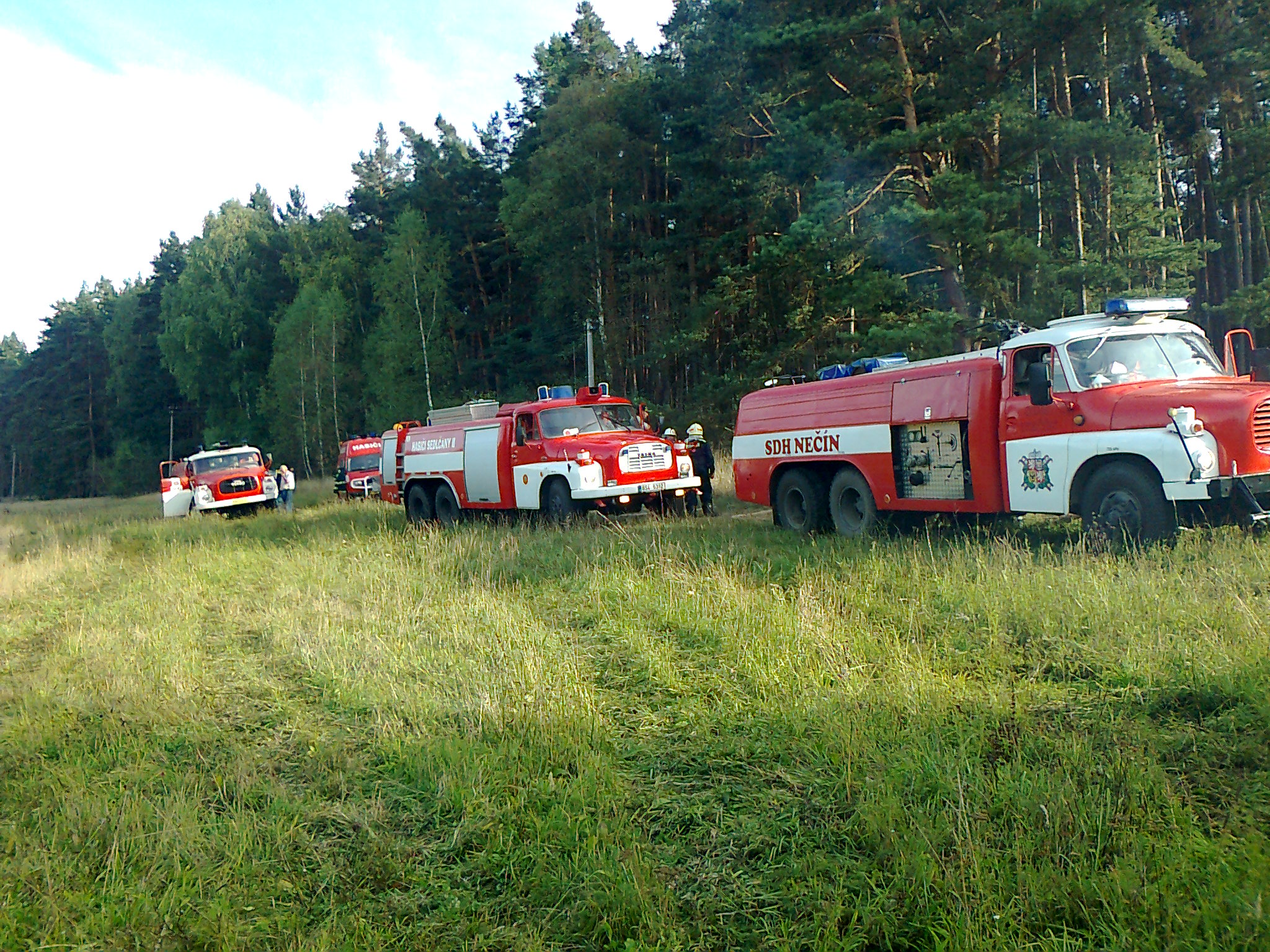 27.8.2015 požár lesa Líchovy....